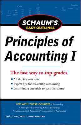 Immagine del venditore per Schaum's Easy Outlines Principles of Accounting I venduto da GreatBookPrices