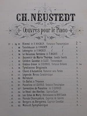 Seller image for NEUSTEDT Charles Ronde Champtre Piano ca1880 for sale by partitions-anciennes