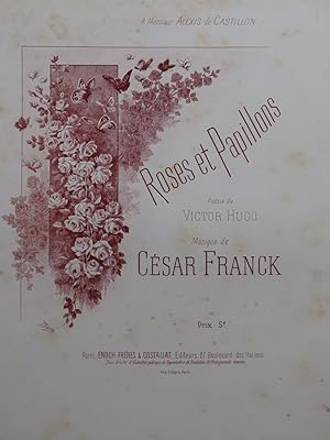 Bild des Verkufers fr FRANCK Csar Roses et Papillons Chant Piano 1893 zum Verkauf von partitions-anciennes