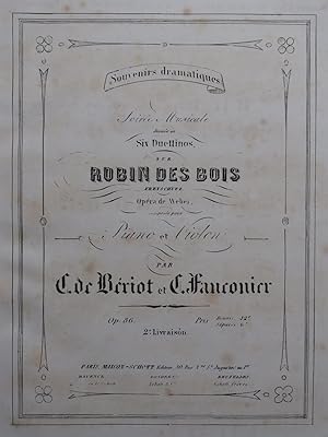Seller image for DE BRIOT FAUCONIER Robin des Bois Weber Piano Violon ca1855 for sale by partitions-anciennes