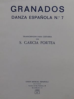 Seller image for GRANADOS E. Danza Espanola No 7 Guitare 1974 for sale by partitions-anciennes