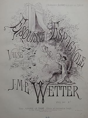 Imagen del vendedor de WETTER J. M. E. Esquisse Espagnole Piano XIXe sicle a la venta por partitions-anciennes