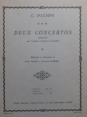 JACCHINI Giuseppe Deux Concertos Trompette seule 1971