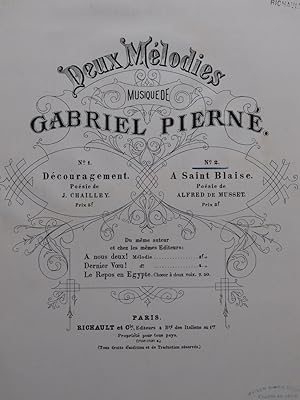 Seller image for PIERN Gabriel A Saint Blaise Chant Piano ca1885 for sale by partitions-anciennes