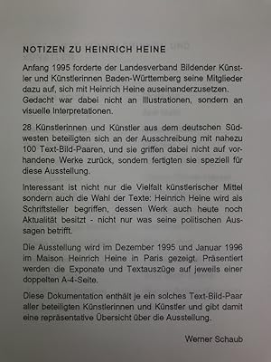 Notizen zu Heinrich Heine. Dokumentation einer Ausstellung des Landesverbandes Bildener Knstler ...