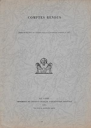 Seller image for Guillaumont, Puech, Quispel, Till, Yassah 'Abd al-Masih: L'vangile selon Thomas". [AND:] "R. Kasser: Papyrus Bodmer XVII." (Comptes rendus). (Bulletin de l'Institut franais d'archologie orientale BIFAO). [BOOK REVIEW]. for sale by Librarium of The Hague