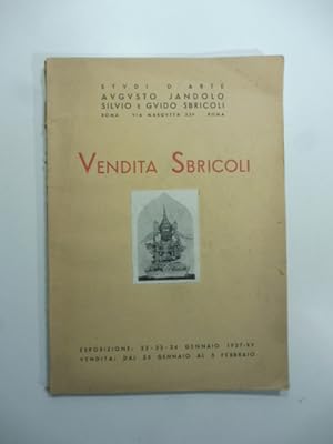 Vendita Sbricoli. Studi d'arte A. Jandolo - Silvio e Guido Sbricoli. Roma. 25 gennaio - 5 febbrai...