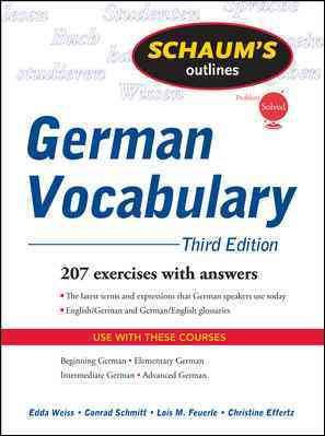 Bild des Verkufers fr Schaum's Outline of German Vocabulary zum Verkauf von GreatBookPrices