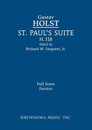 Bild des Verkufers fr St. Paul's Suite, H.118: Full score zum Verkauf von GreatBookPrices