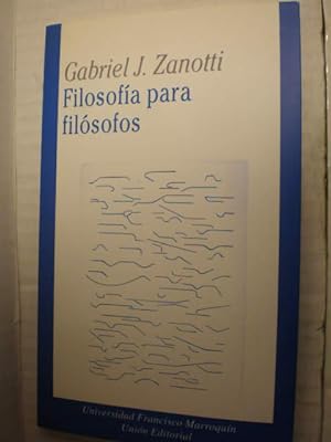 Image du vendeur pour Filosofa para filsofos mis en vente par Librera Antonio Azorn