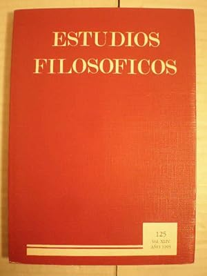 Immagine del venditore per Estudios Filosficos N 125 Vol. XLIV - 1995 Enero- Abril venduto da Librera Antonio Azorn