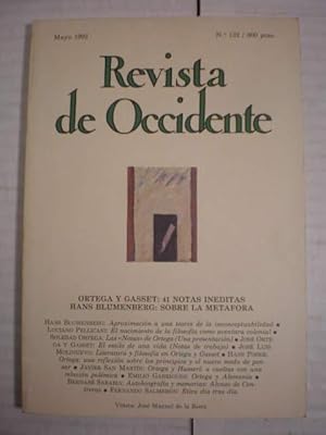 Bild des Verkufers fr Revista de Occidente N 132 - Mayo 1992. Ortega y Gasset: 41 notas inditas - Hans Blumenberg: sobre la metfora zum Verkauf von Librera Antonio Azorn