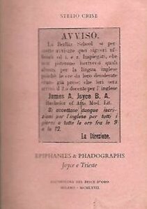 Seller image for Epiphanies & Phadographs. Joyce e Trieste for sale by Libro Co. Italia Srl