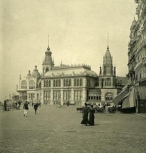 Belgium Ostend Oostende lateral façade of Kursaal NPG Stereoview Photo 1900's