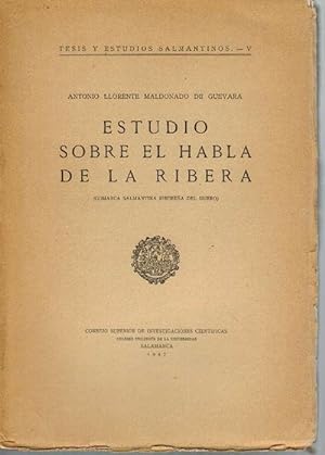 Bild des Verkufers fr Estudio sobre el habla de La Ribera (comarca salmantina riberea del Duero). zum Verkauf von La Librera, Iberoamerikan. Buchhandlung