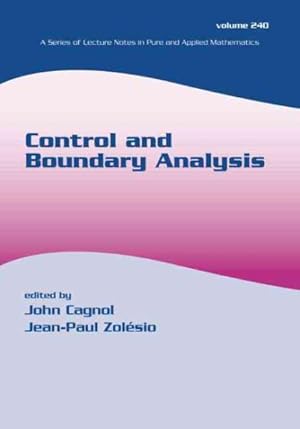 Seller image for Control And Boundary Analysis for sale by GreatBookPrices