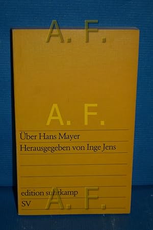 Bild des Verkufers fr ber Hans Mayer zum Verkauf von Antiquarische Fundgrube e.U.