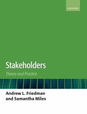 Imagen del vendedor de Stakeholders : Theory And Practice a la venta por GreatBookPrices