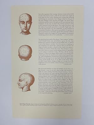 Broadside from 'Hiding in Plain Sight: Essays in Criticism and Autobiography'