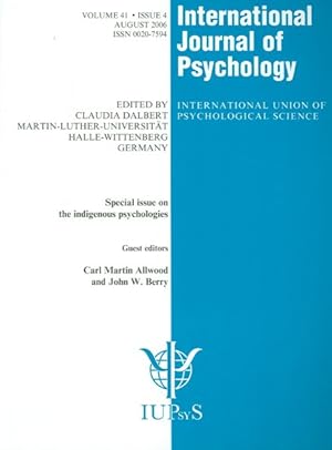 Immagine del venditore per Special Issue on The Indigenous Psychologies venduto da GreatBookPrices