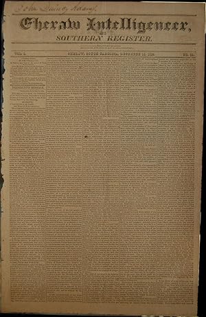 John Quincy Adams Copy of a Scarce South Carolina Printing of the Monroe Doctrine