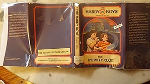 Bild des Verkufers fr The Infinity Clue (The Hardy Boys #70) IN DUSTJACKET, A rare find of a very scarce title in the Hardy Boys collection,Mysterious Telegram is sent Frank & Joe from Mr. Hardy, zum Verkauf von Bluff Park Rare Books