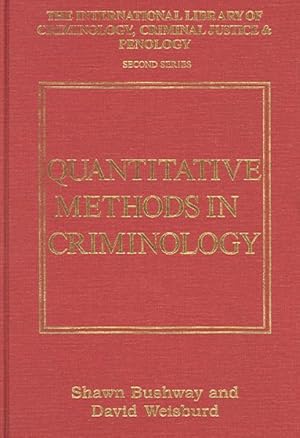 Image du vendeur pour Quantitative Methods in Criminology mis en vente par GreatBookPrices