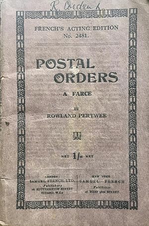 Immagine del venditore per Postal orders: a farce venduto da Acanthophyllum Books