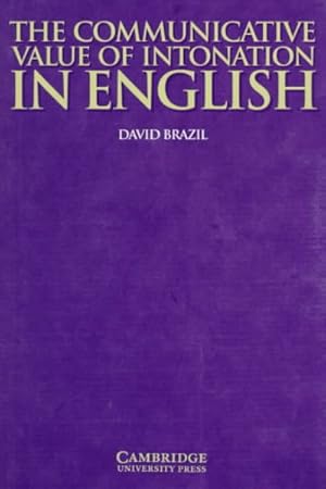 Imagen del vendedor de Communicative Value of Intonation in English a la venta por GreatBookPrices