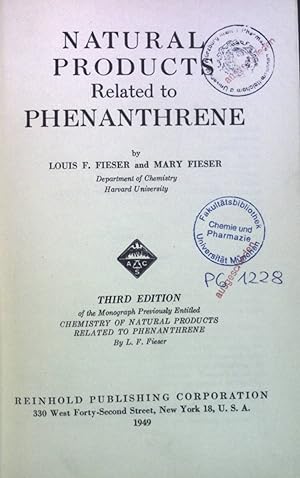 Seller image for Natural Products, Related to Phenanthrene. for sale by books4less (Versandantiquariat Petra Gros GmbH & Co. KG)