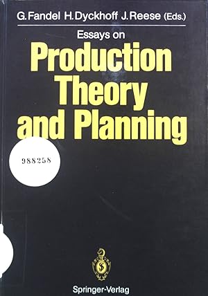 Immagine del venditore per Essays on Production Theory and Planning. venduto da books4less (Versandantiquariat Petra Gros GmbH & Co. KG)