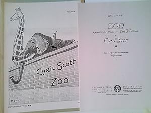 Zoo. Animals for Piano - Tiere für Klavier. Piano. Edition Schott 2115 Illustrated by - Mit Zeich...