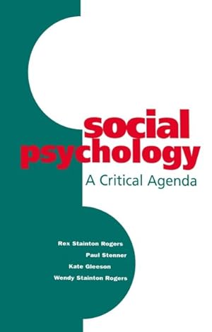 Bild des Verkufers fr Social Psychology : A Critical Agenda zum Verkauf von GreatBookPrices