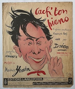 Image du vendeur pour Cach' Ton Piano. Le Refrain populaire du Casino de Paris Cr par Dran 1920 mis en vente par LLEIXIULLIBRES