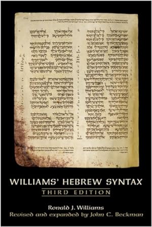 Image du vendeur pour Williams' Hebrew Syntax mis en vente par GreatBookPrices