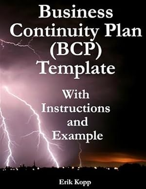 Imagen del vendedor de Business Continuity Plan Template With Instructions and Example a la venta por GreatBookPrices