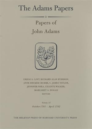 Bild des Verkufers fr Papers of John Adams : October 1781-April 1782 zum Verkauf von GreatBookPrices