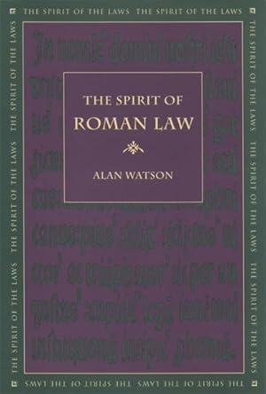 Immagine del venditore per Spirit of Roman Law venduto da GreatBookPrices