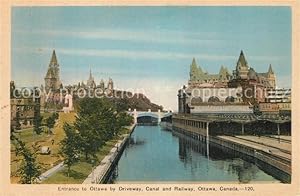 Bild des Verkufers fr Postkarte Carte Postale 73533777 Ottawa Canada Canal and Railway Ottawa Canada zum Verkauf von Versandhandel Boeger