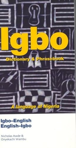 Bild des Verkufers fr Igbo-English English-Igbo Dictionary and Phrasebook zum Verkauf von GreatBookPrices