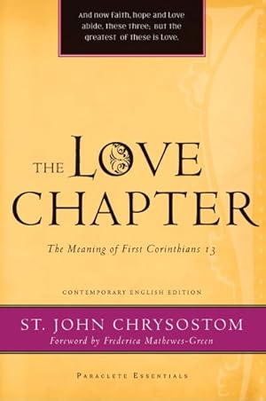 Seller image for Love Chapter : The Meaning of First Corinthians 13 for sale by GreatBookPrices