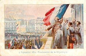 Postkarte Carte Postale 73534439 Politik Paris Proclamation de la Republique 4 Septembre 1870