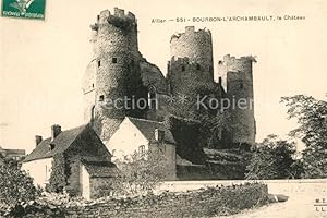Bild des Verkufers fr Postkarte Carte Postale 13539364 Bourbon-l Archambault Ruines du Chteau royal Monument historique Bourb zum Verkauf von Versandhandel Boeger