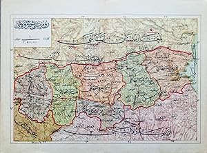 [MAP of OTTOMAN PROVINCE of EASTERN ROUMELI] Rumeli-yi Sarkî Vilâyeti, Bulgaristan Eyâleti, Edirn...