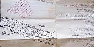 [AUTOGRAPH 'BUYURULDU' SIGNED OTTOMAN GRAND VIZIER on EARLY POSTAL ORGANIZATION BUDGET 'DEFTER'] ...