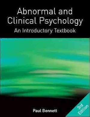 Bild des Verkufers fr Abnormal and Clinical Psychology : An Introductory Textbook zum Verkauf von GreatBookPrices