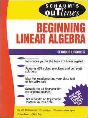 Seller image for Schaum's Outline of Theory and Problems of Beginning Linear Algebra for sale by GreatBookPrices