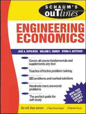 Imagen del vendedor de Schaum's Outline of Theory and Problems of Engineering Economics a la venta por GreatBookPrices