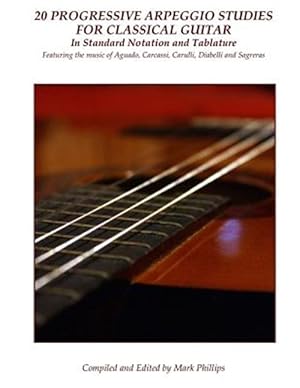 Bild des Verkufers fr 20 Progressive Arpeggio Studies for Classical Guitar in Standard Notation and Tablature zum Verkauf von GreatBookPrices