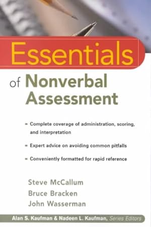 Image du vendeur pour Essentials of Nonverbal Assessment mis en vente par GreatBookPrices